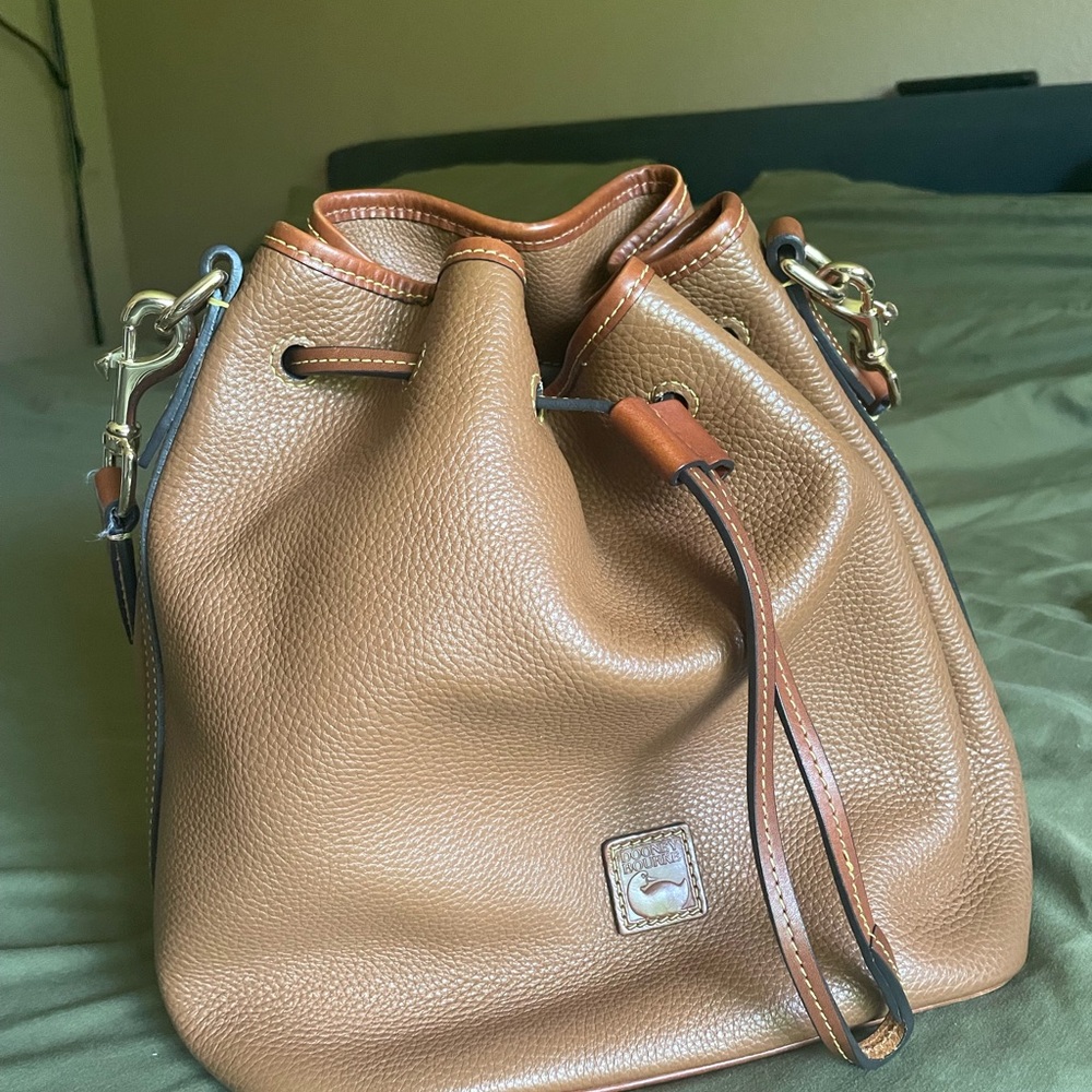 Dooney & Bourke Brown Leather Bucket Bag